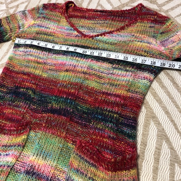 Bobbie Brooks Colorful V-Neck Knit Sweater with Pockets - Picture 8 of 10